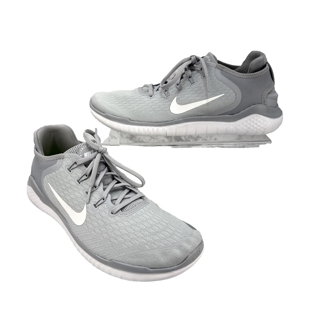 Nike Free RN Mens 11.5 Wolf Grey Running Shoes Flexible Lightweight Mesh Sneaker